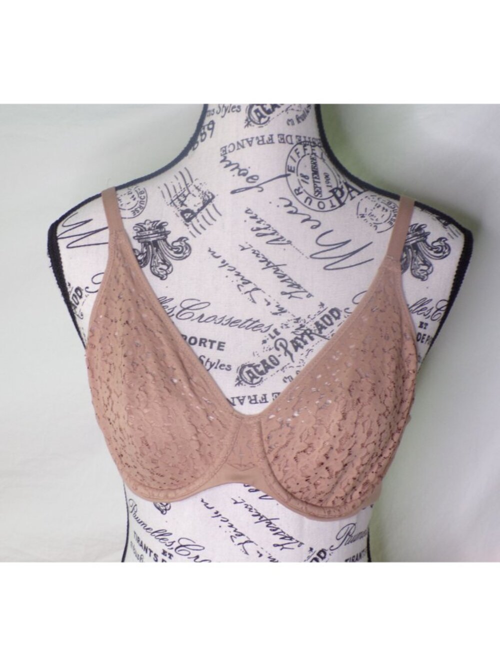 🆕CHANTELLE Norah Underwire Non-Padded Bra 36DDDD Tan Beige #13F1 - Picture 7 of 11